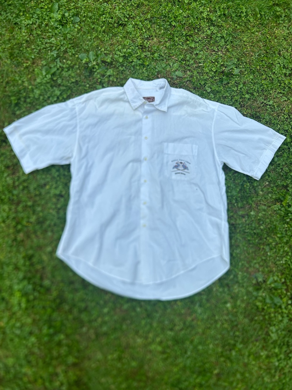 vintage hugo boss short sleeve embroidered Royal Navy Crew